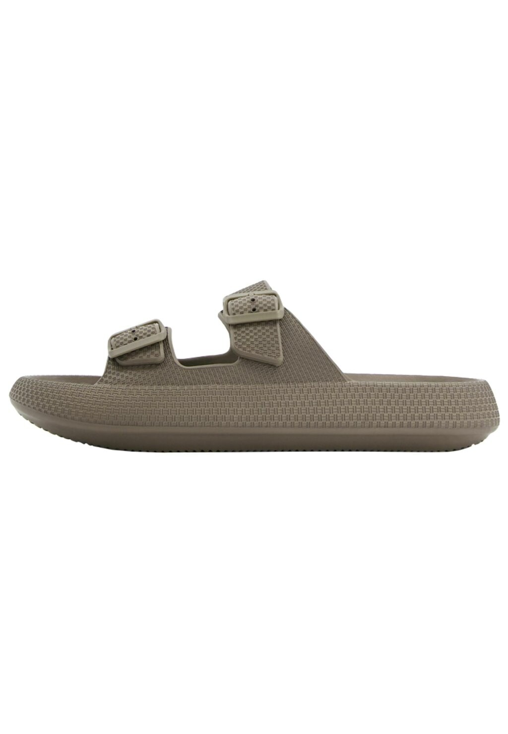 

Шлепанцы RUBBERISED WITH BUCKLES Bershka, цвет khaki
