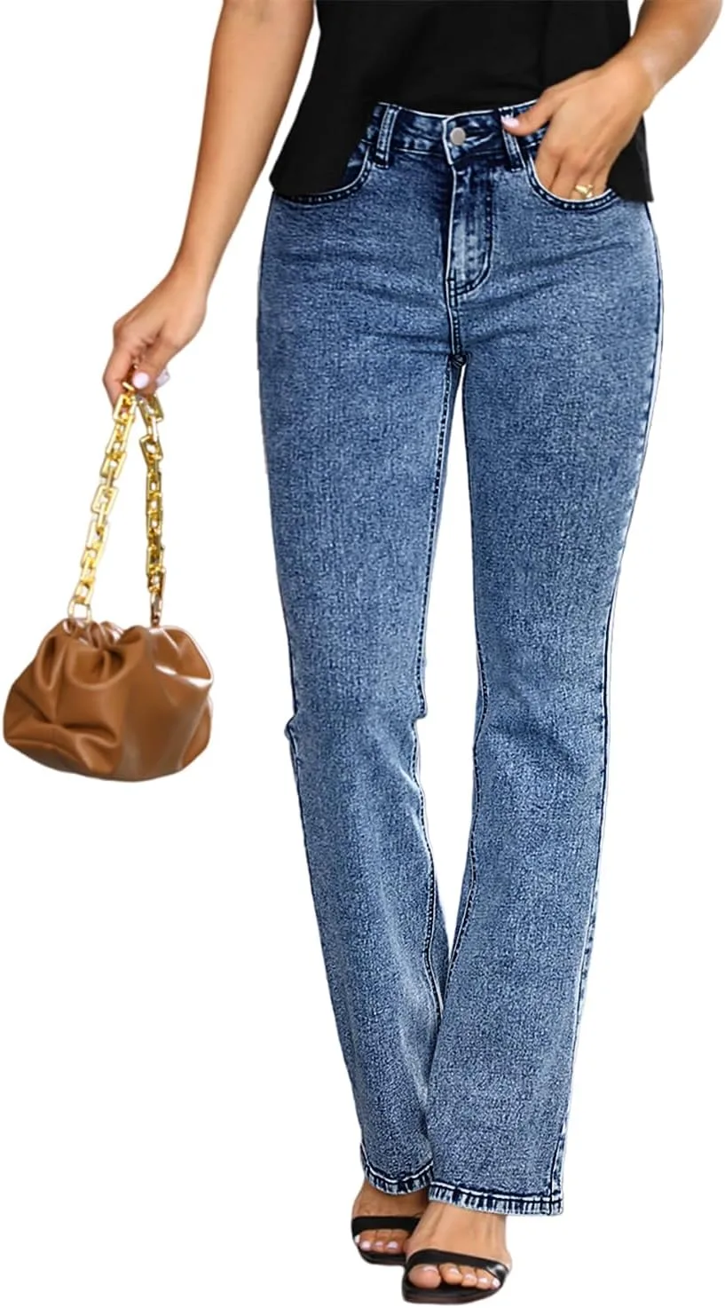 

Женские джинсы bootcut mid waist с эффектом acid wash AprPith