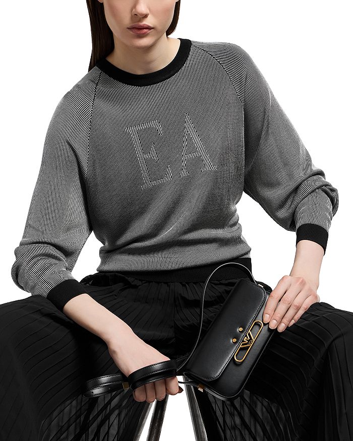 Технический жоржет брюки Emporio Armani, черный — фото 4