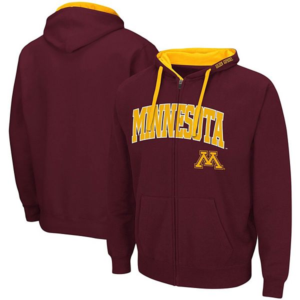 

Мужская бордовая толстовка Minnesota Golden Gophers Big & Tall с молнией Colosseum