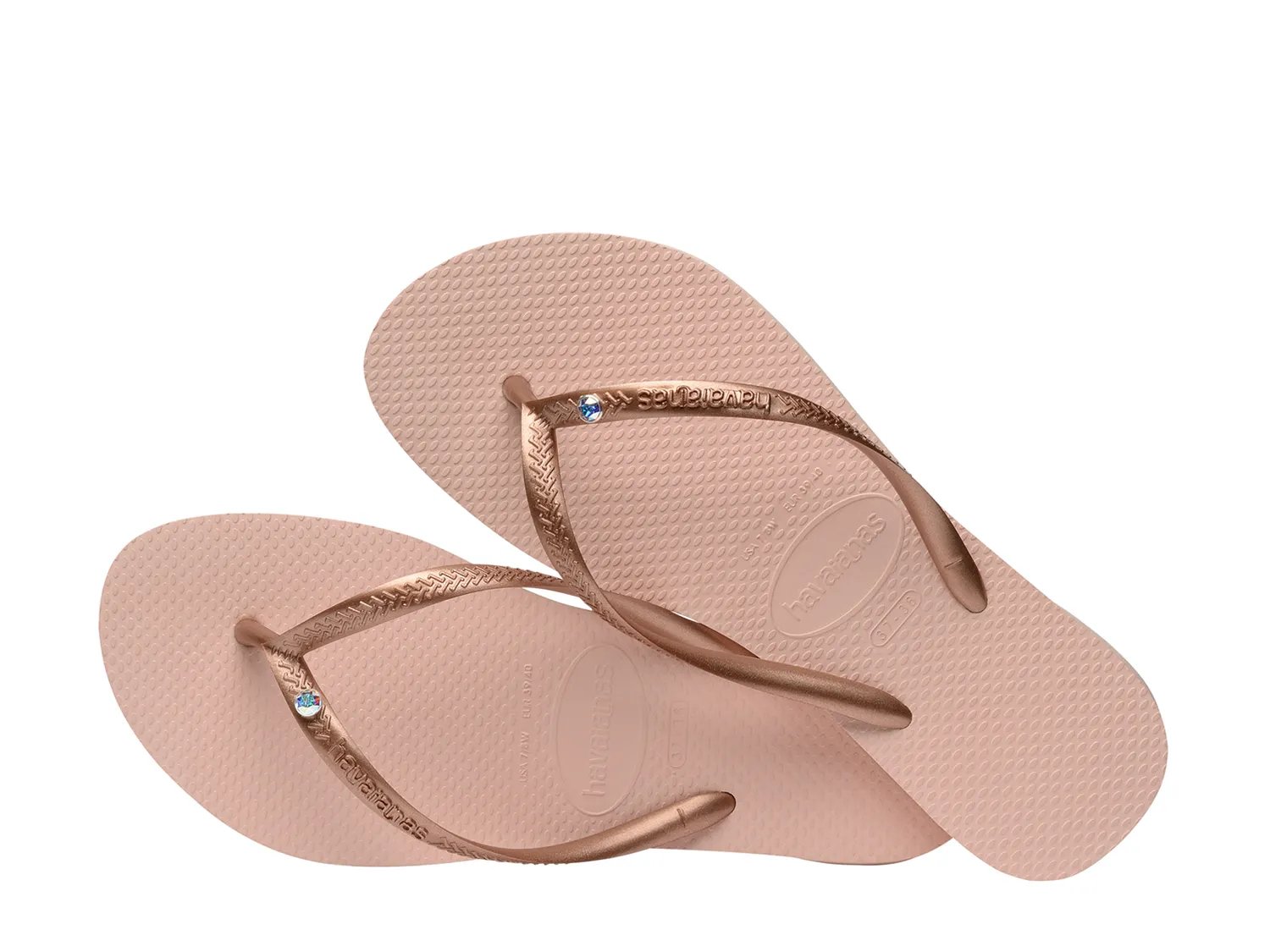 Сандалии Havaianas Slim Crystal Flip Flop - Women's, розовый — фото 3