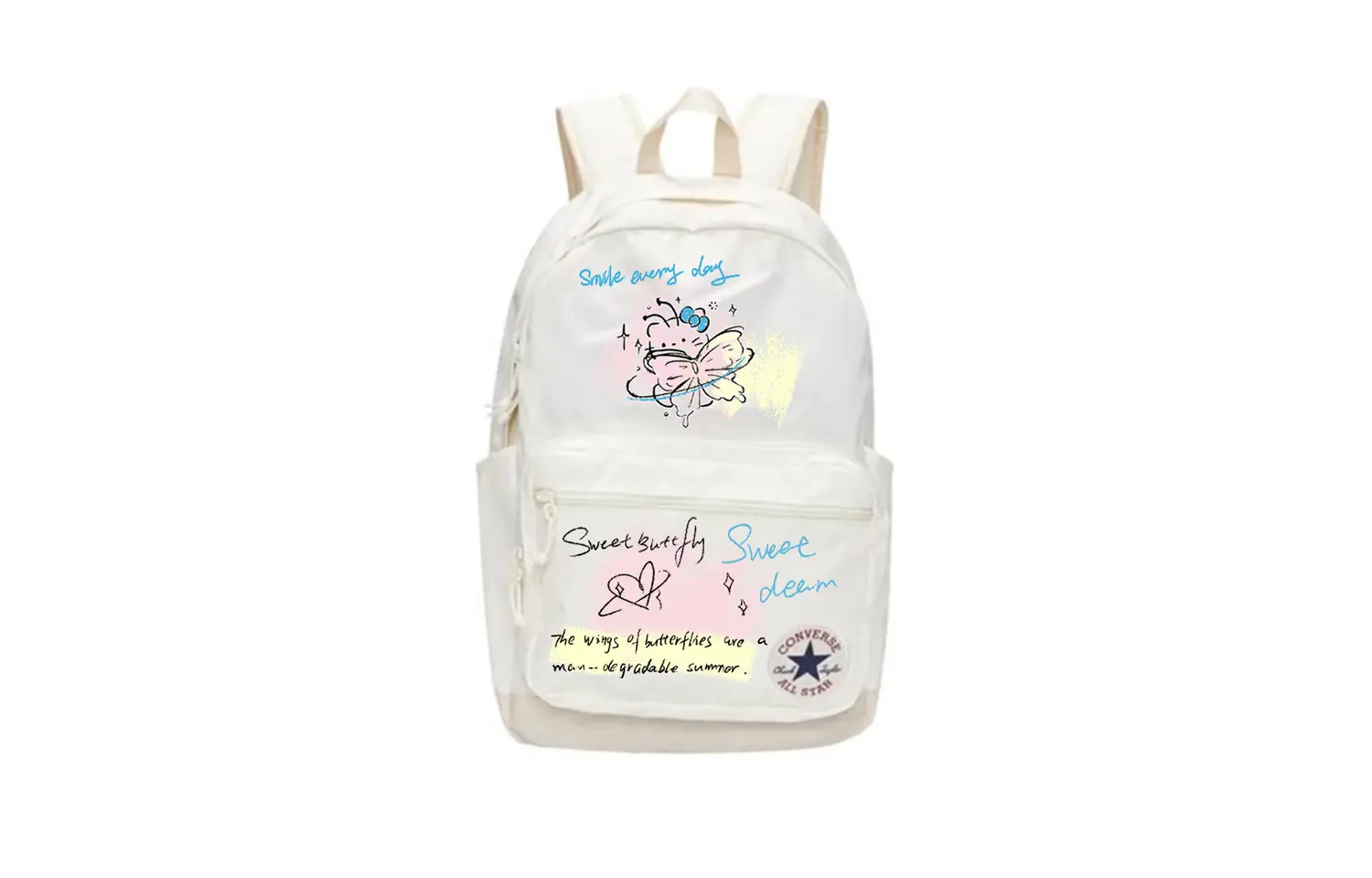 

Converse Полиэстеровый рюкзак унисекс разноцветный, Butterfly and Meow