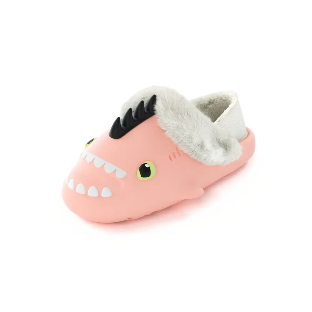 

HelloSlippers Акула зимние Sharkicks Winter Nightwing, закрытые тапочки на каблуке унисекс розовые, цвет Pink