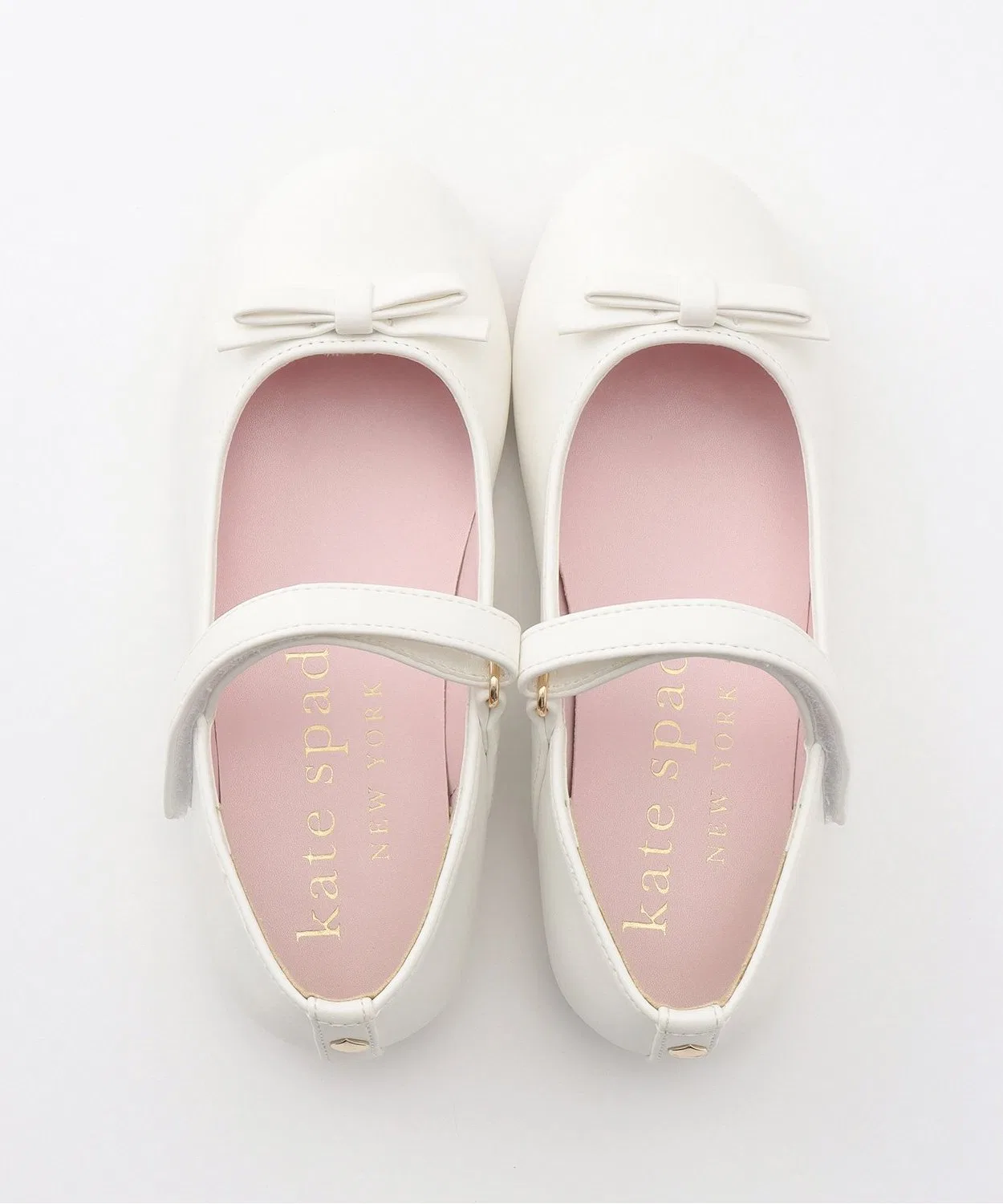 Детские туфли kate spade new york kids Мэри Джейн с бантом белые — фото 3