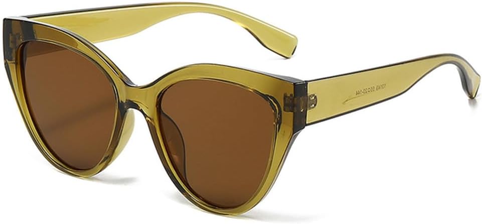 

Модные солнцезащитные очки «кошачий глаз» для женщин, крупная оправа, роскошные винтажные солнцезащитные очки с градиентным покрытием и защитой от УФ-излучения UV400 LVTFCO, Green Brown