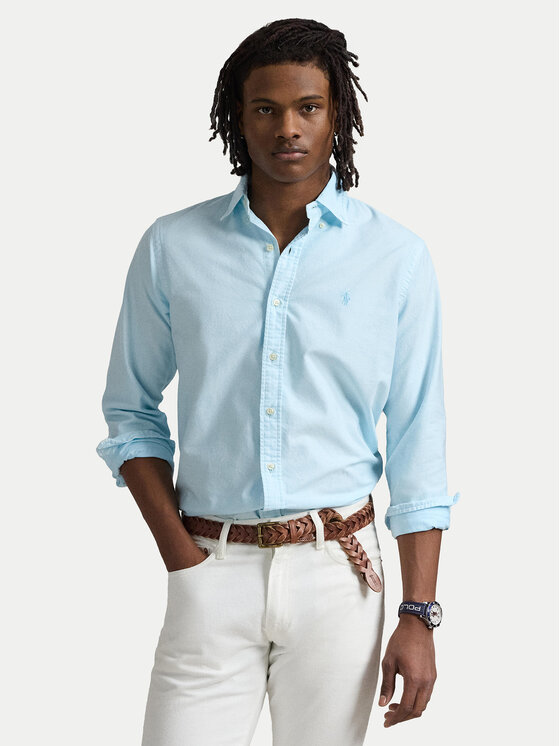 

Рубашка с индивидуальным пошивом 710968913005 Polo Ralph Lauren, голубой
