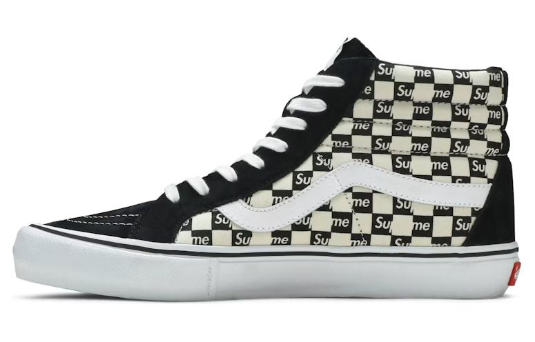 

Кроссовки Vans Sk8 Supreme X -Hi Pro 'Checkered Black', черный/белый