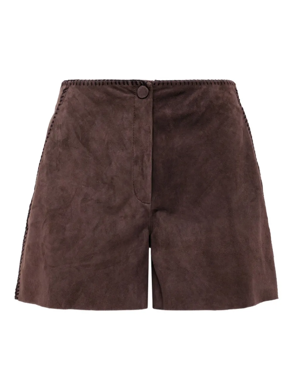 

Вязаные замшевые шорты Blugirl, коричневый