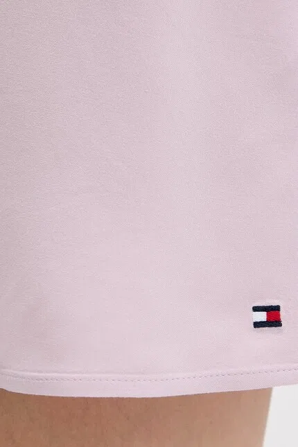 Пижамная рубашка из вискозы Tommy Hilfiger, розовый — фото 4