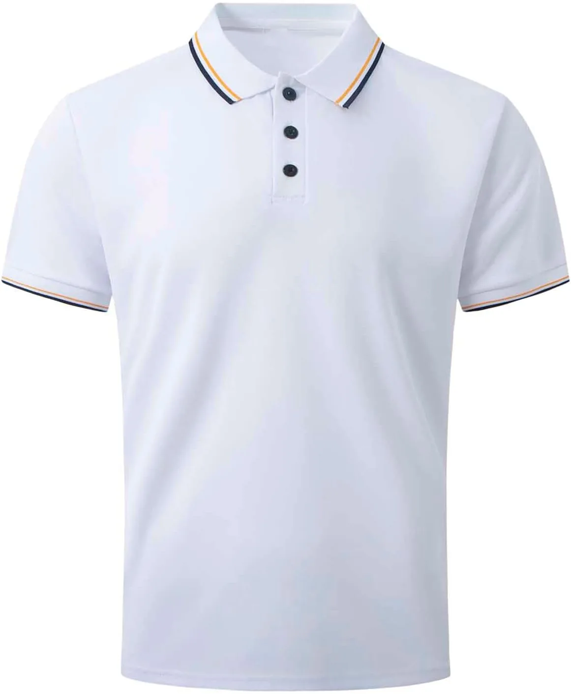 Футболка-поло для мужчин slim fit с коротким рукавом, влагоотводящая — фото 4