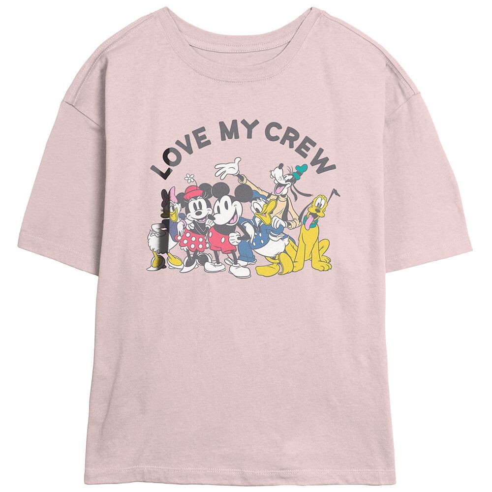 

Детская футболка Disney's Mickey and Friends Love My Crew Skimmer с рисунком, цвет Blush