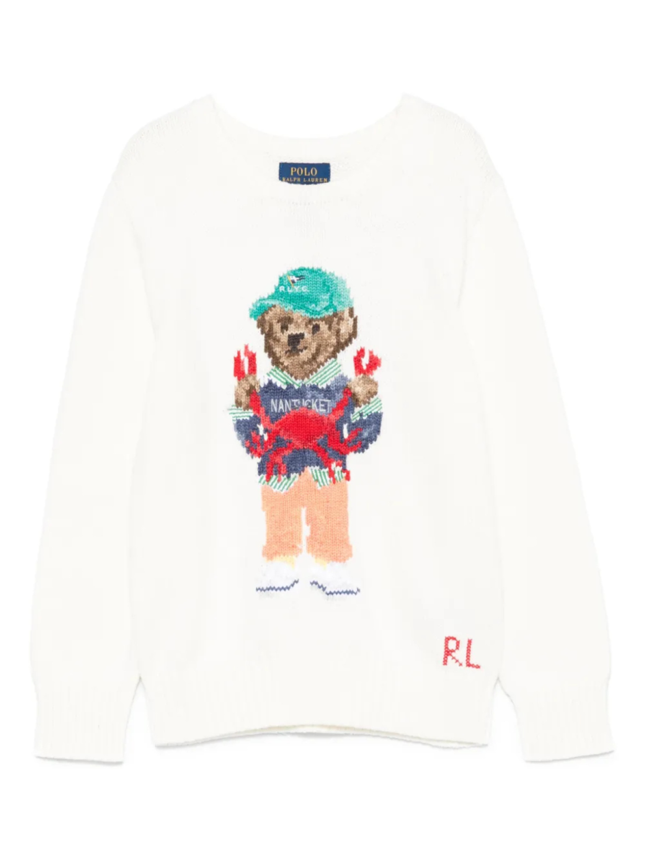 

POLO RALPH LAUREN KIDS свитер Polo Bear, белый