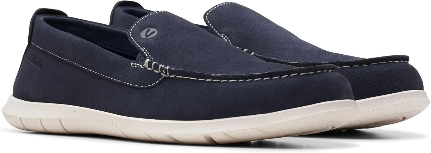 Мужские лоферы Clarks Flexway Step, темно-синий — фото 2