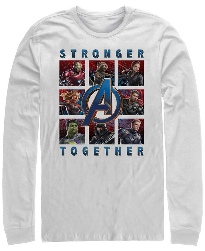 

Мужские коробки Marvel Avengers Endgame Stronger Together, футболка с длинным рукавом Fifth Sun, белый