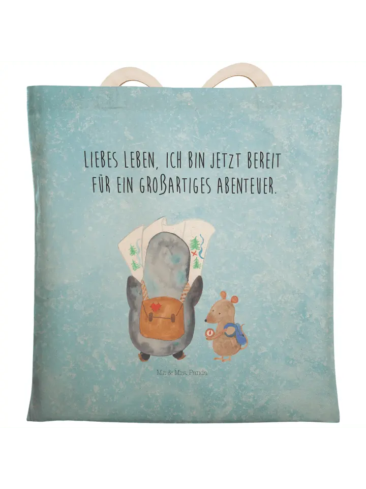 

Шоппер Mr. & Mrs. Panda, цвет eisblau