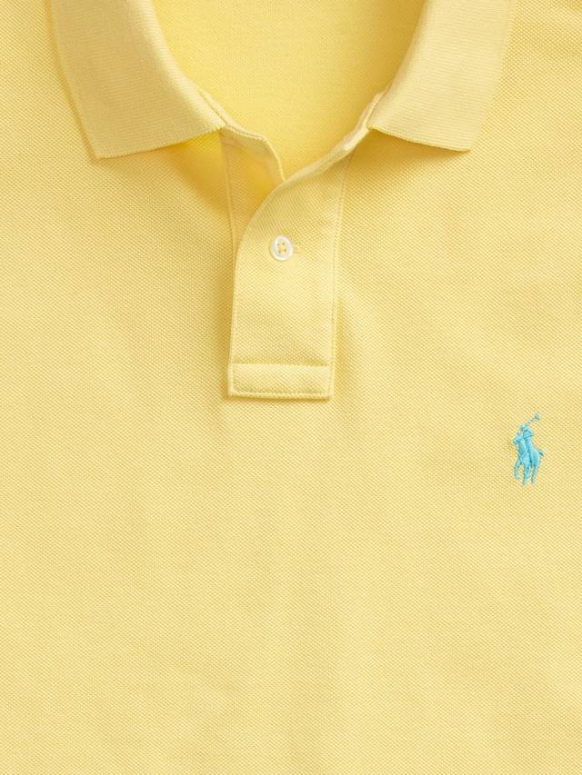 Хлопковая поло Regular Fit с коротким рукавом и сетчатой тканью Ralph Lauren, Corn Yellow — фото 4