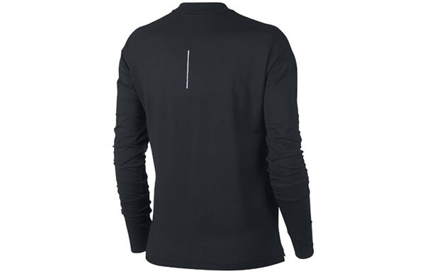 Свитер element casual sports round neck long sleeves running hoodie black Nike, черный — фото 2