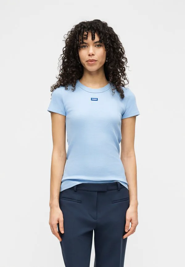 

Простая футболка, базовая футболка Hugo, Open Blue, Синий, Простая футболка, базовая футболка Hugo, Open Blue