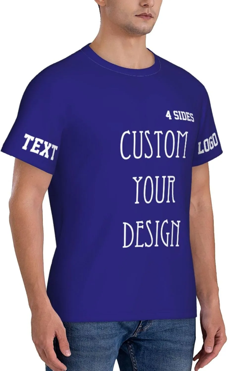 Футболка Custom T Shirts 4-Side Printable с логотипом — фото 4