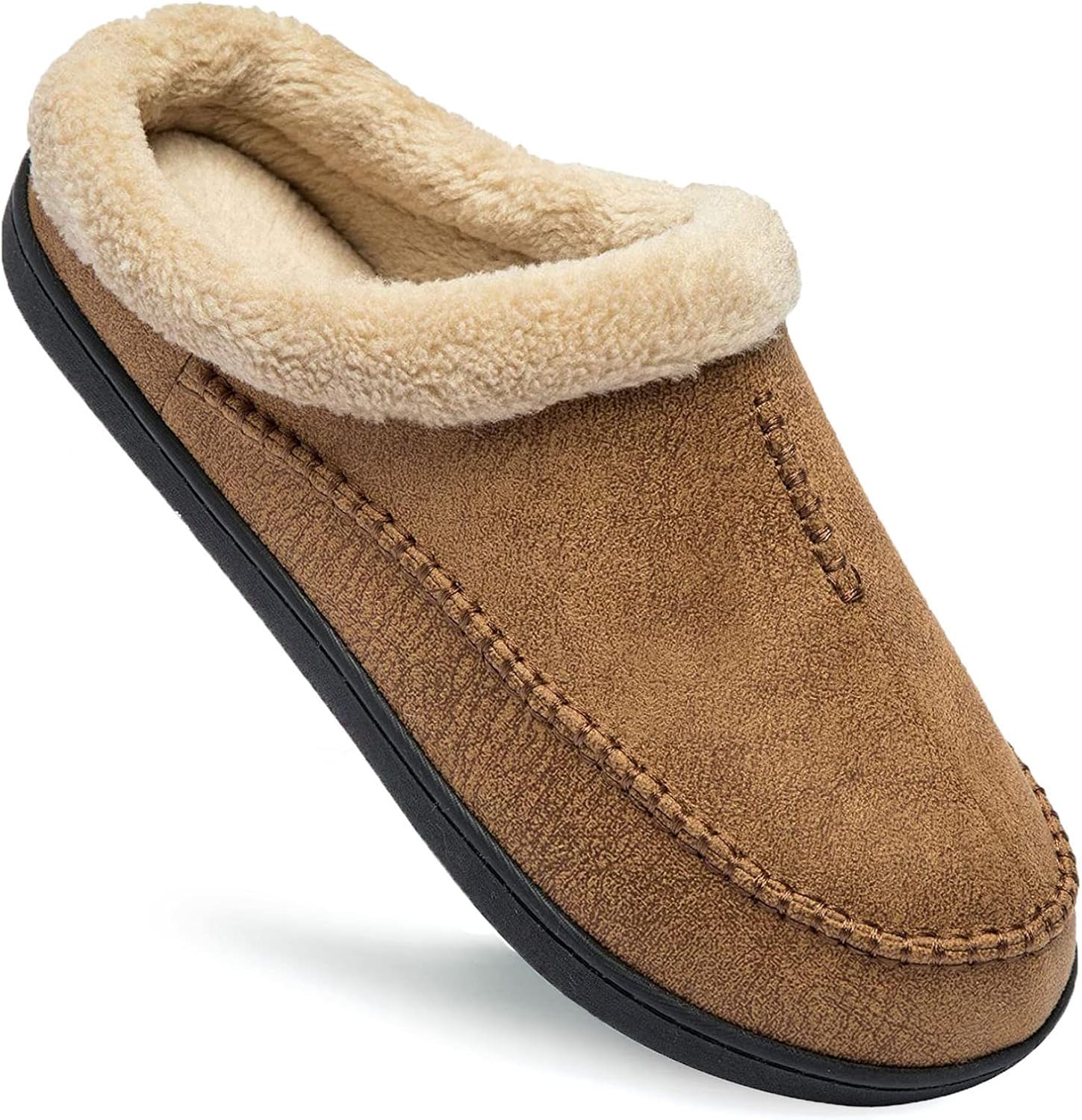 

Мужские тапочки Ranberone с верхом из микрозамши, мокасинного типа, с пушистой подкладкой, для дома и улицы, коричневый