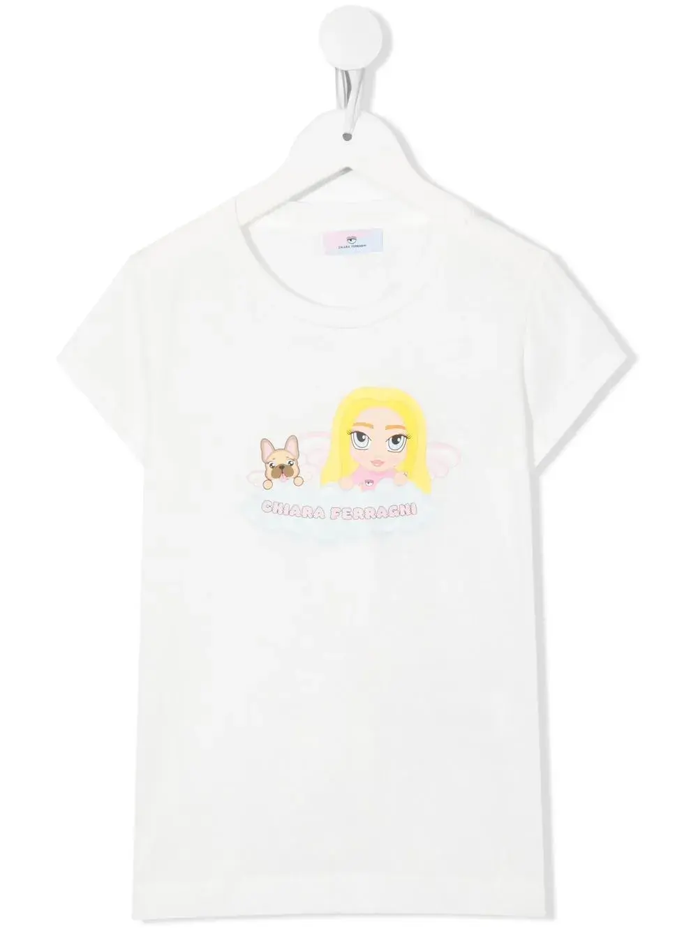 

Футболка с графичным принтом Chiara Ferragni Kids, белый