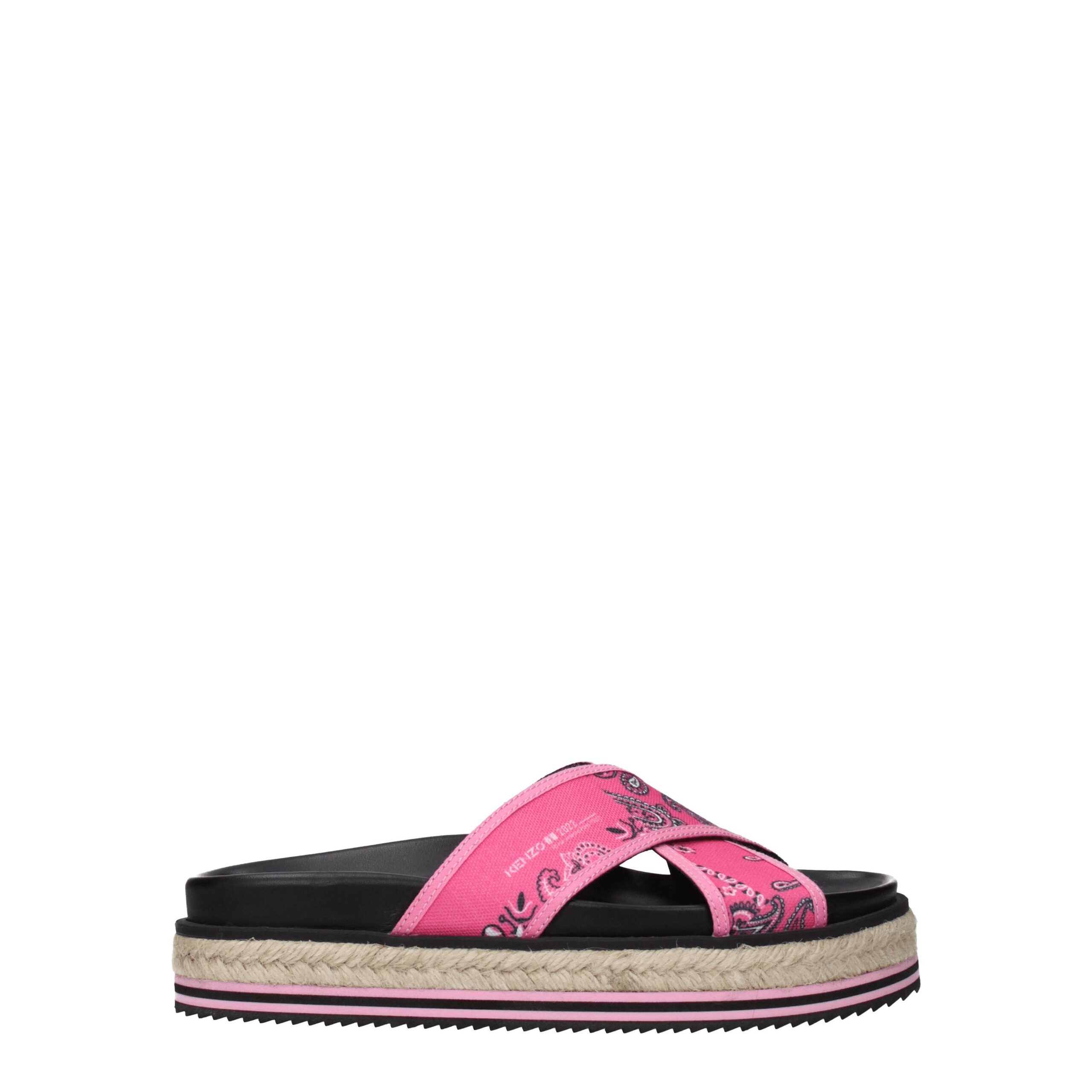 Сандалии из розовой ткани Kenzo, розовый