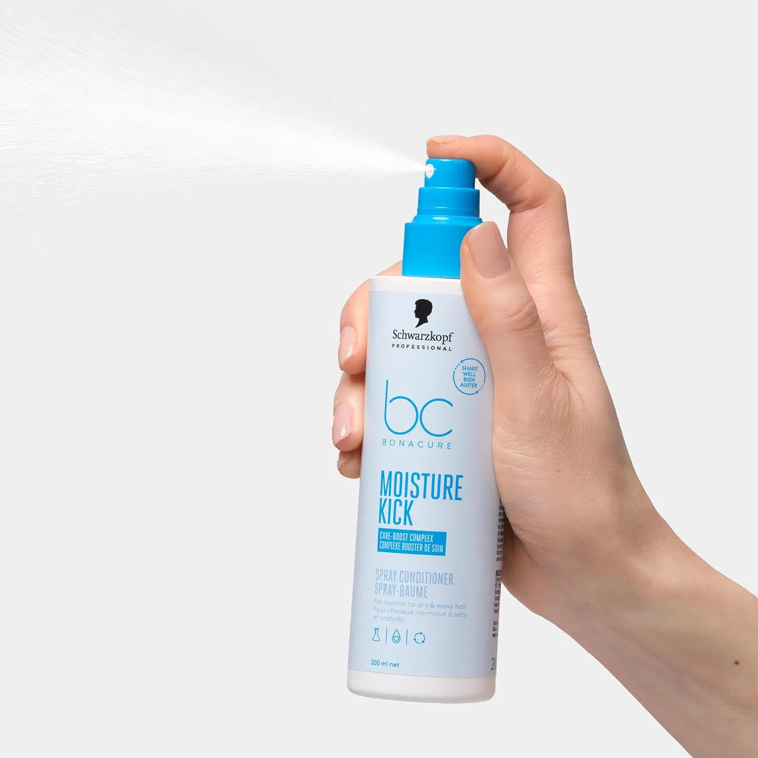 Спрей-кондиционер для нормальных и сухих волос «Bonacure Moisture Kick» от Schwarzkopf Professional Bc Bonacure, Transparent — фото 4
