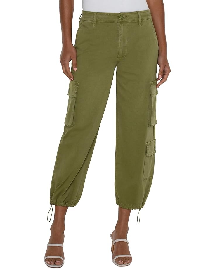 

Брюки Liverpool Los Angeles Cargo Mid Rise Pant with Cinch Hem, цвет Eucalyptus