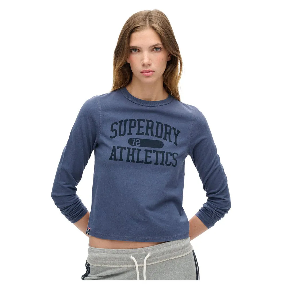 

Футболка Superdry Athletic Ringer Slim Long sleeve, синий