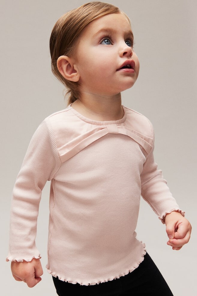 

Рубашка из джерси с бантом H&M, розовый