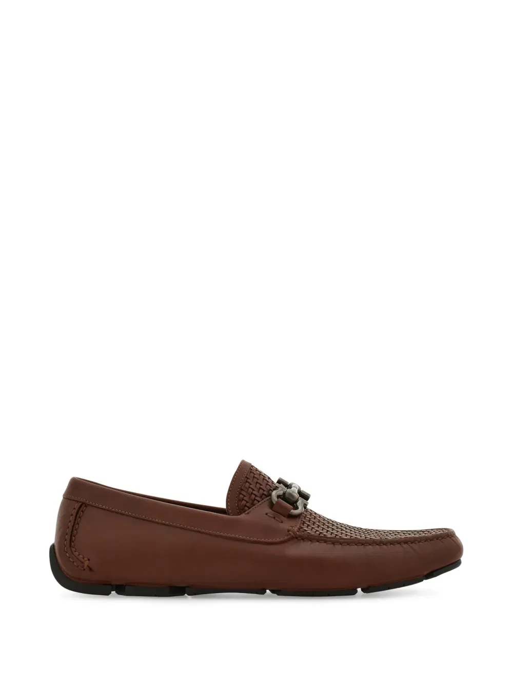 Лоферы с декоративным элементом для водителя Gancini Ferragamo, коричневый