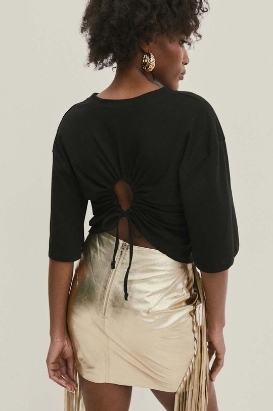 

Хлопковая футболка Answear Lab, черный