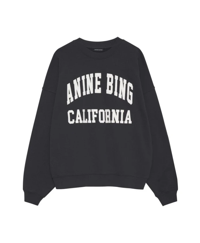 

Толстовка с принтом логотипа Anine Bing, черный