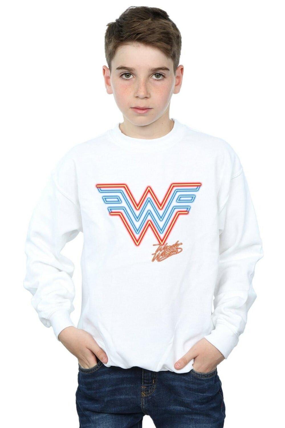

Толстовка с неоновой эмблемой Wonder Woman 84 DC Comics, белый