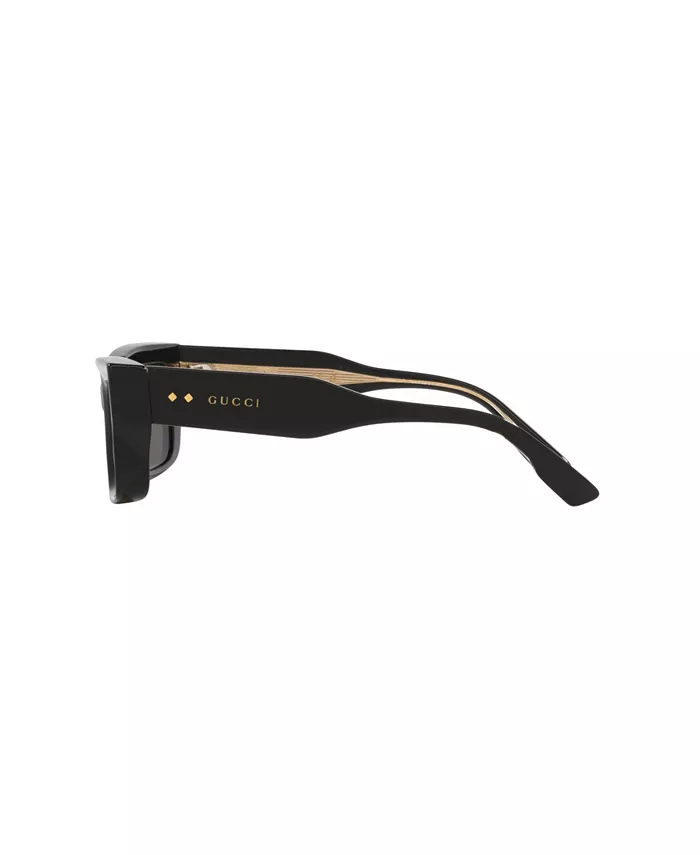 Солнцезащитные очки унисекс прямоугольной формы, GG1529S GC002202 Gucci, черный — фото 3