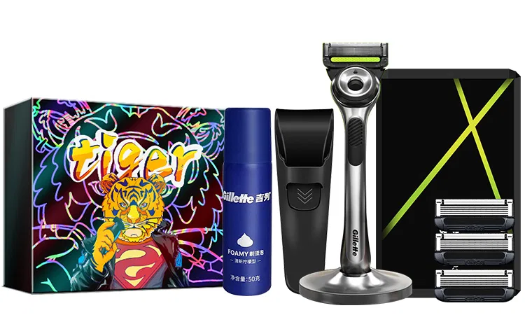Набор для бритья Gillette Labs Aurora с магнитной подставкой, мультилезвийный — фото 4