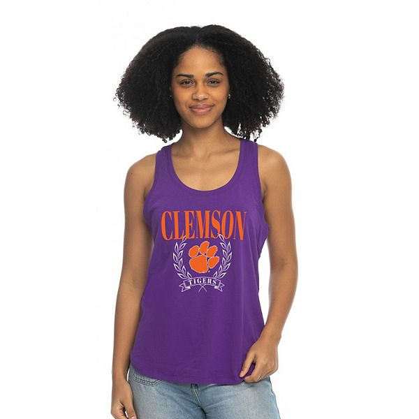

Женский фиолетовый топ Clemson Tigers Everyday Tri-Blend Zoozatz