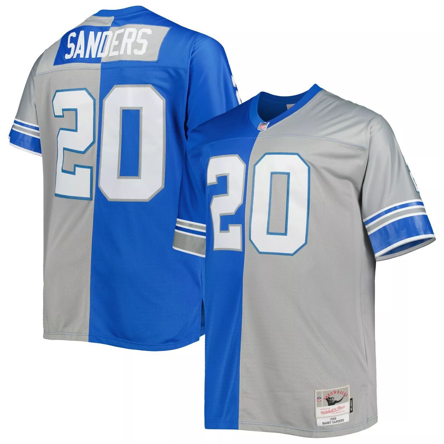 

Мужская футболка Mitchell & Ness Barry Sanders синего/серебристого цвета Detroit Lions Big & Tall Split Legacy Retired Player, реплика Джерси, Синий, Мужская футболка Mitchell & Ness Barry Sanders синего/серебристого цвета Detroit Lions Big & Tall Split L