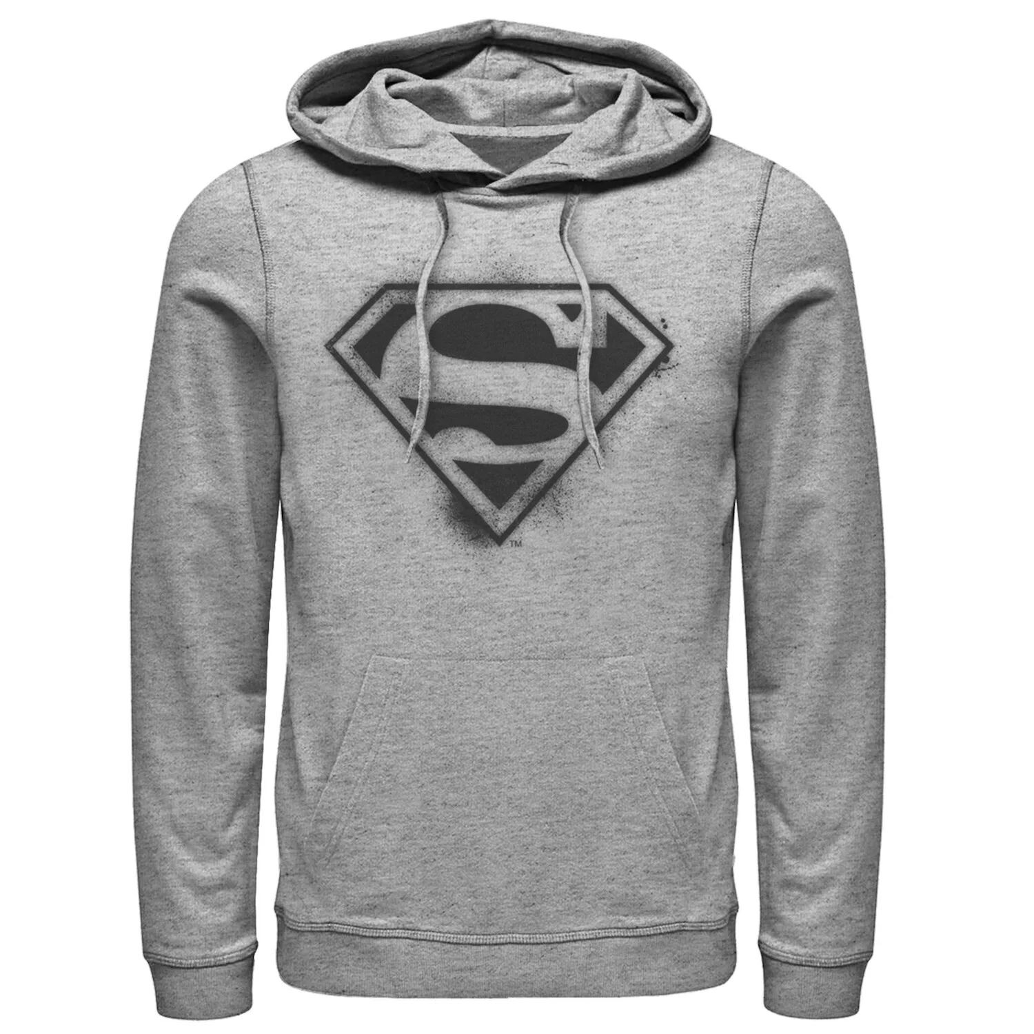

Мужская толстовка с капюшоном с логотипом DC Comics Superman, аэрозольной краской и трафаретом Licensed Character