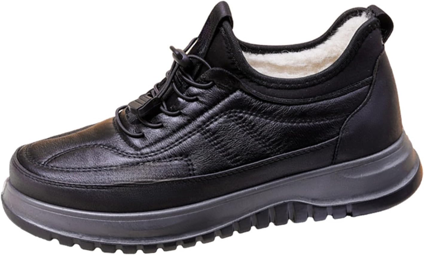 

Мужские зимние ботинки IWIHMIV, ботильоны, нескользящие, повседневные, теплые утолщенные с флисовой подкладкой, кроссовки для прогулок, черный