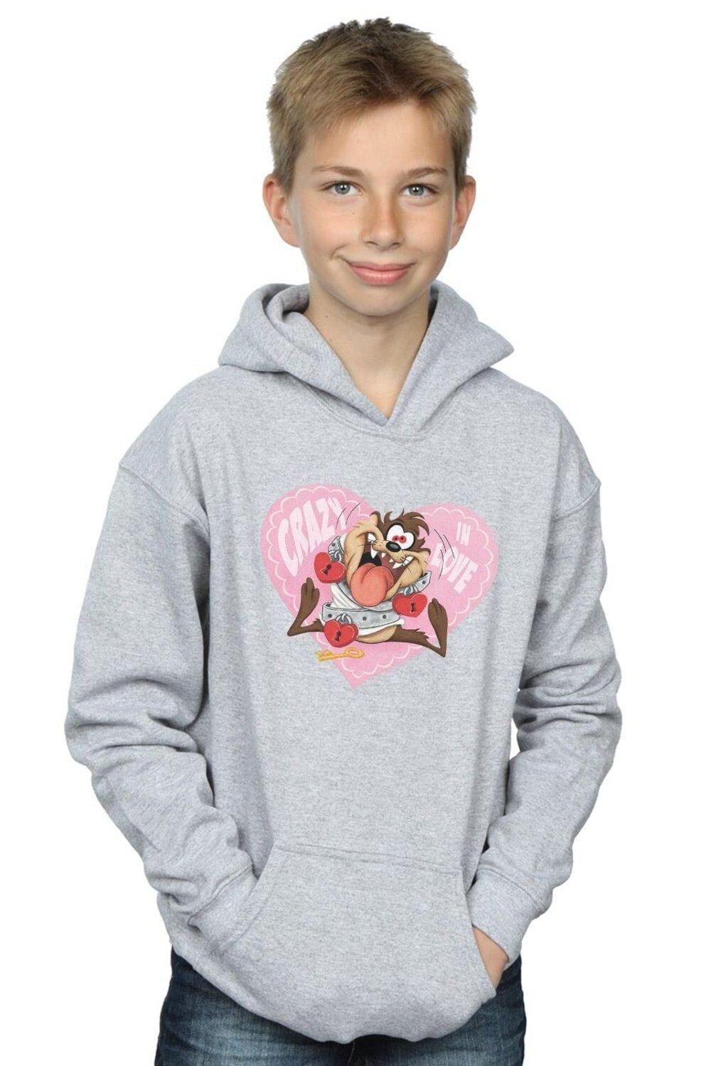 

Толстовка Taz «Crazy In Love» ко Дню святого Валентина Looney Tunes, серый