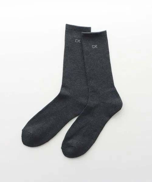 [Комплект из 3 шт.] Мужские ребристые носки Calvin Klein с махровой подошвой и одноточечным дизайном 92572201 — фото 3