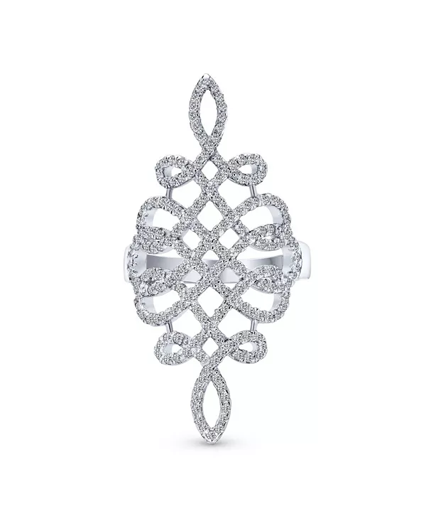 

Элегантное кольцо с завитком в виде бесконечности, выполненное в стиле ар-деко, с крупными кубическими цирконами, на весь палец, из стерлингового серебра Bling Jewelry, silver