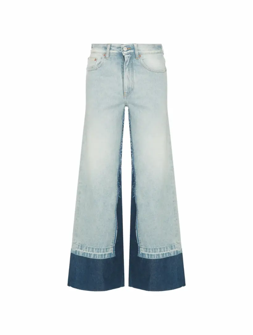

Джинсы клеш в стиле пэчворк MM6 MAISON MARGIELA, синий