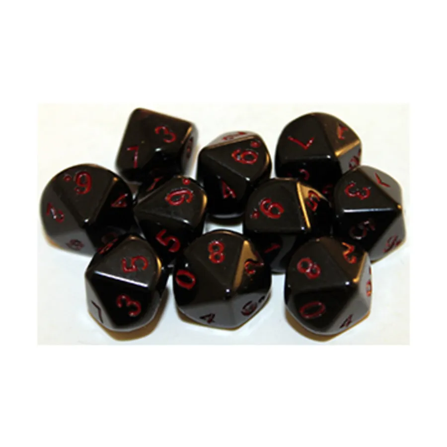 

Обсидиан (набор d10 из 10 шт.) с мешочком, Dwarven Stones - Dice Carved From Real Stone - 12mm