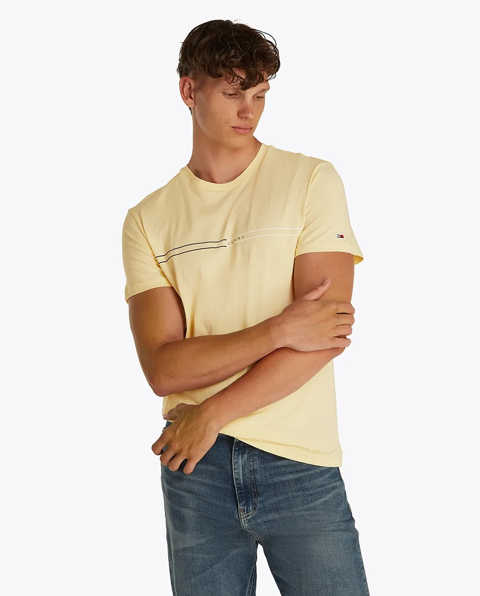 

Футболка мужская облегающая с короткими рукавами Tommy Jeans, жёлтый