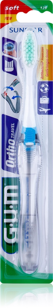 

Зубная щетка Ortho-Travel мягкая G.U.M, 1 шт