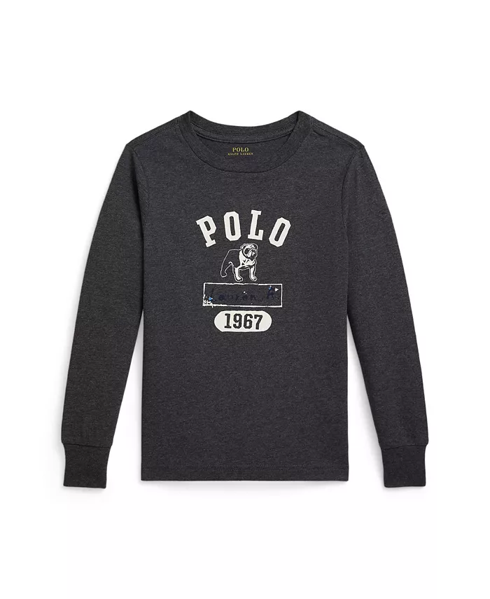 

Футболка с вышивкой для мальчиков 2-7 лет Polo Ralph Lauren, черный