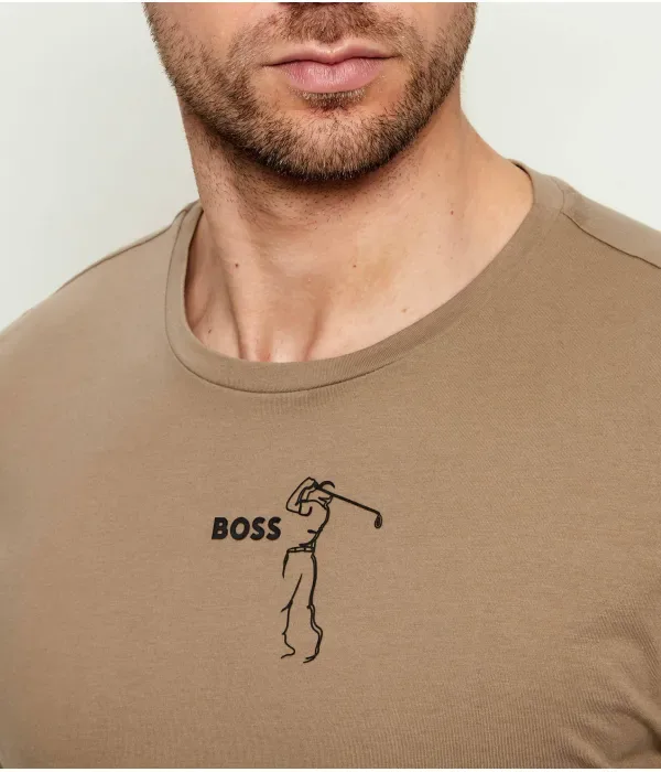 Футболка TS_GOC Birdie relaxed fit Boss Green, бежевый — фото 4