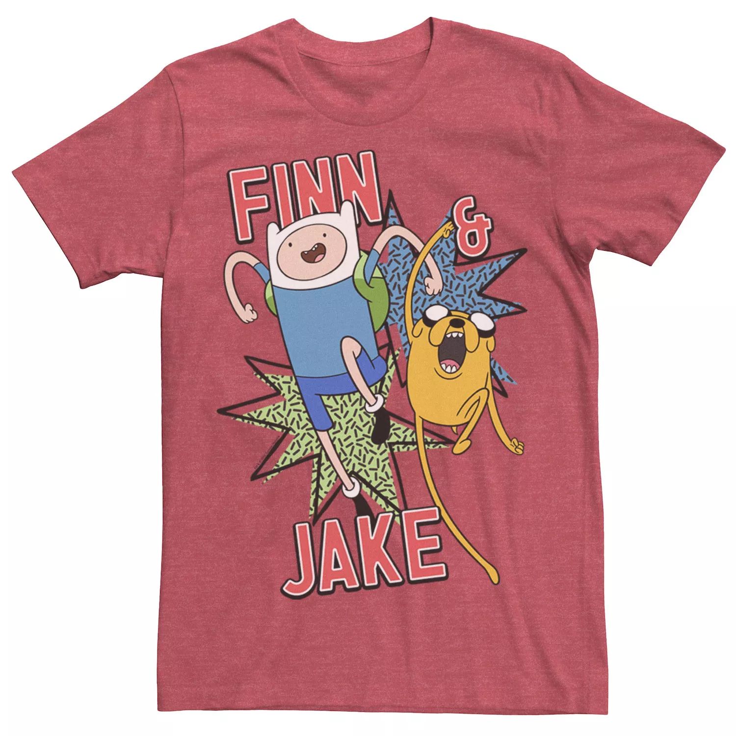 

Мужская футболка Cartoon Network Adventure Time Finn & Jake Kapows Licensed Character